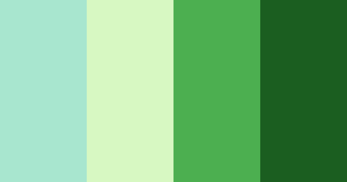 Download shades of green grass color palette PNG image (landscape)