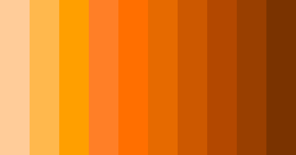 Download burnt orange blaze color palette PNG image (landscape)