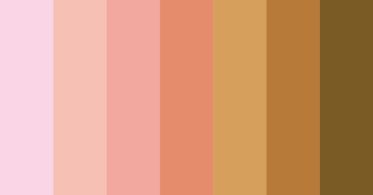 Download warm pink brown color palette PNG image (landscape)