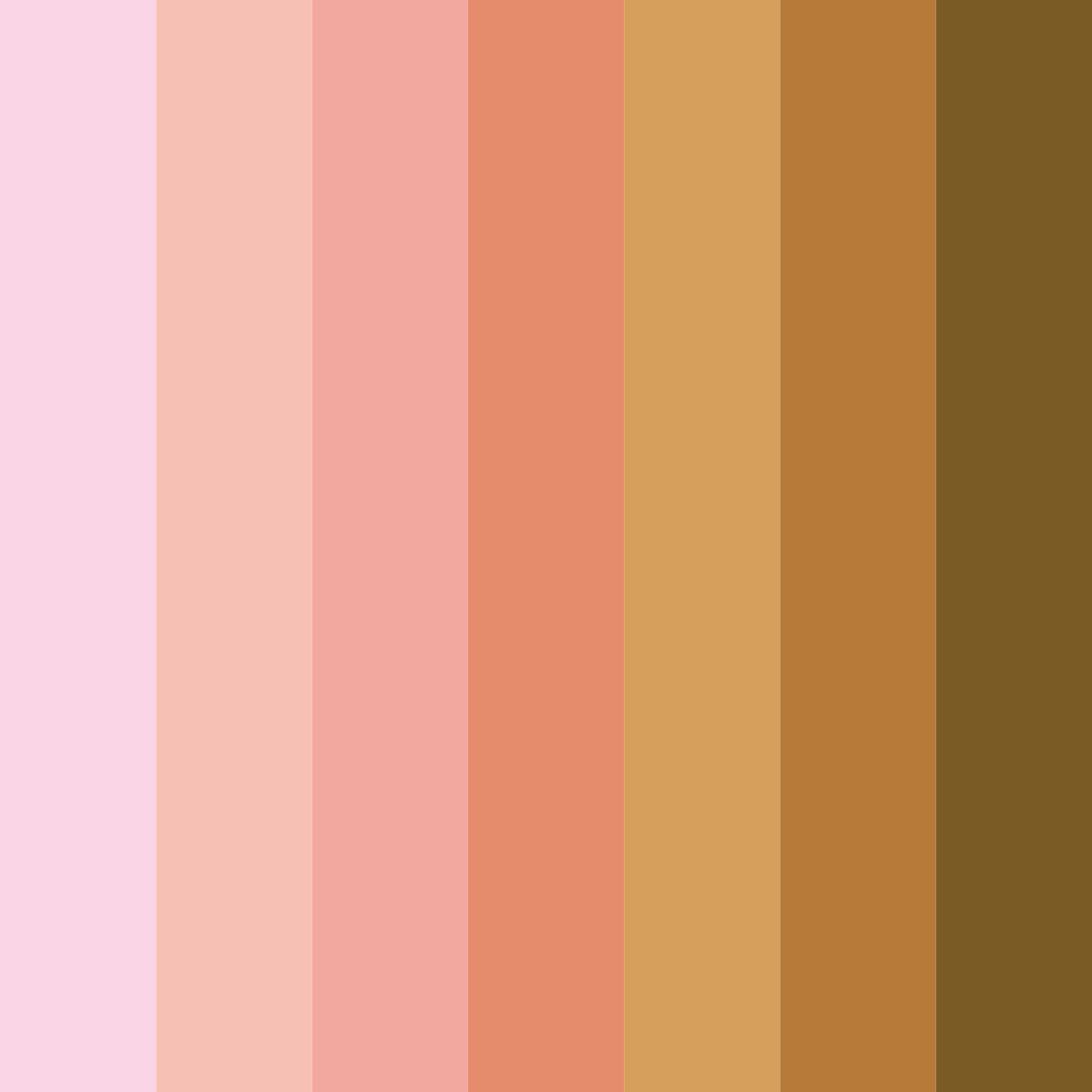 Download warm pink brown color palette PNG image (square)