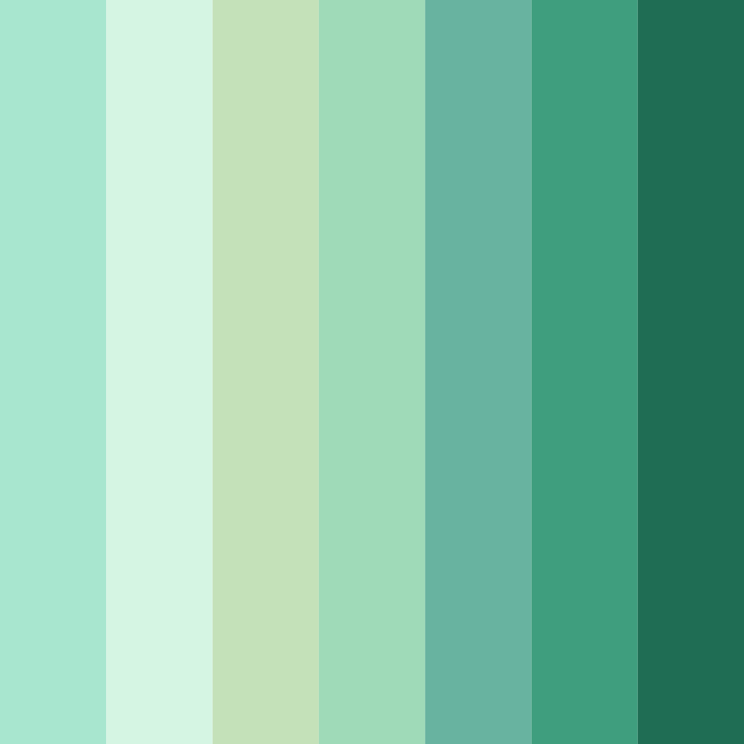 Download whispering greenery color palette PNG image (square)