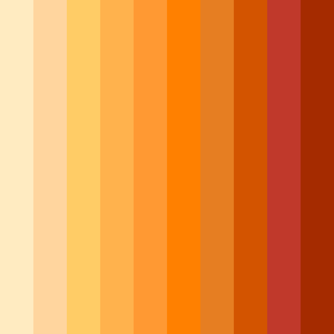 Download bright orange color palette PNG image (square)