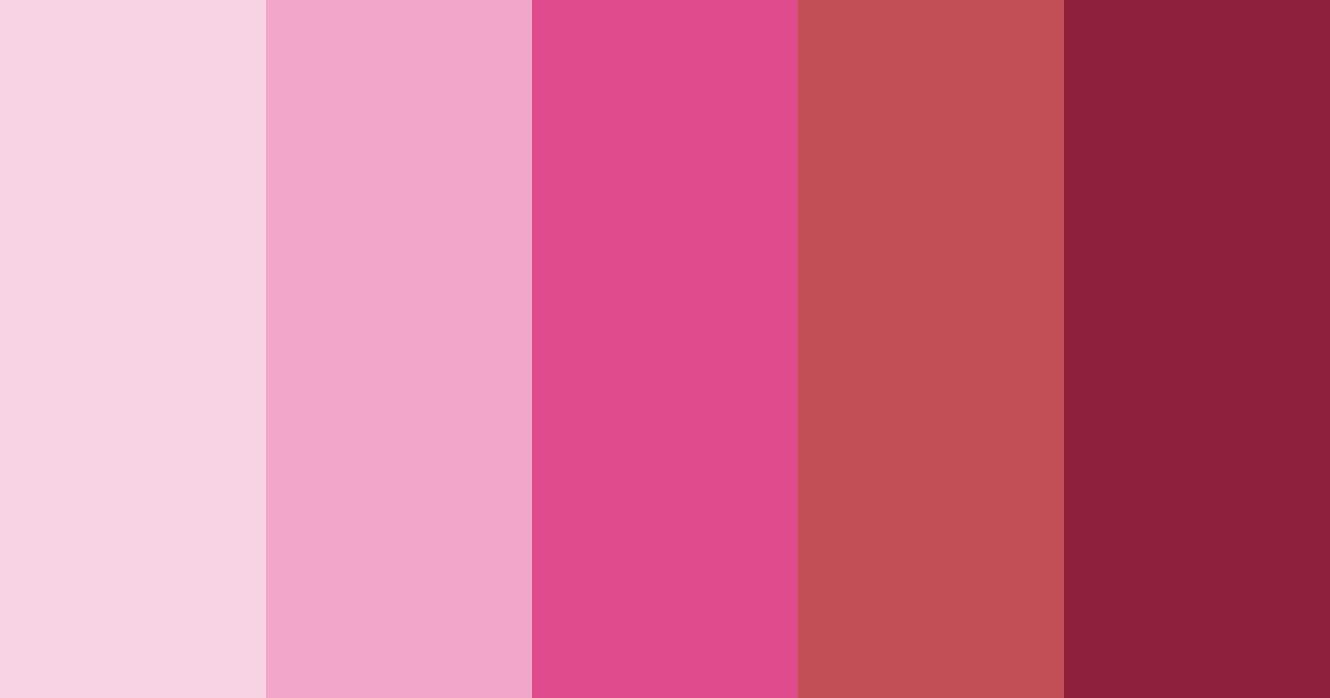 Download pink kawaii color palette PNG image (landscape)