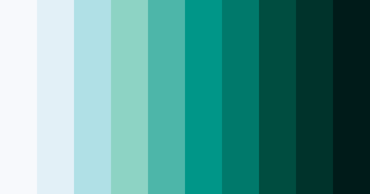 Download teal serenity color palette PNG image (landscape)