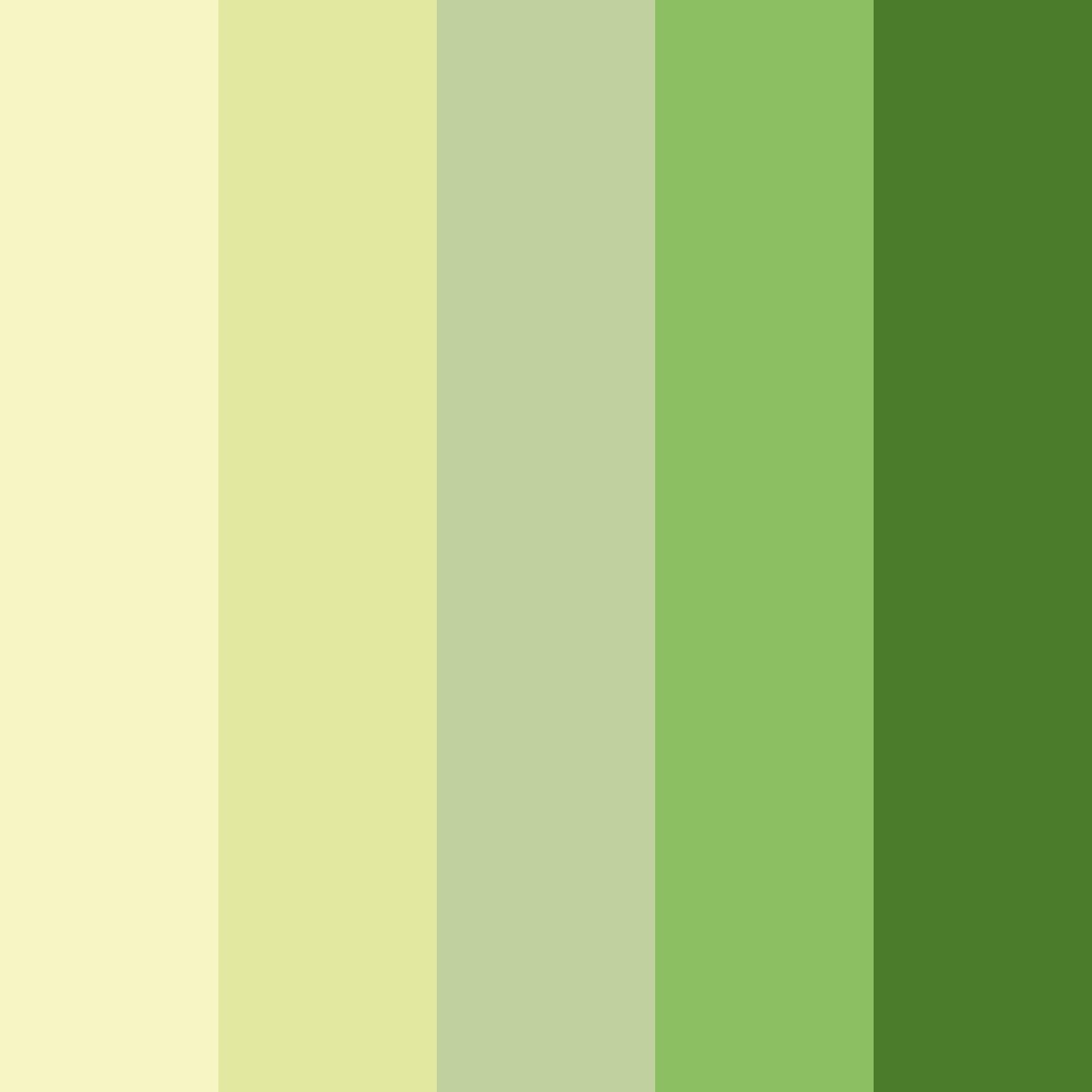 Download lush meadow serenity color palette PNG image (square)