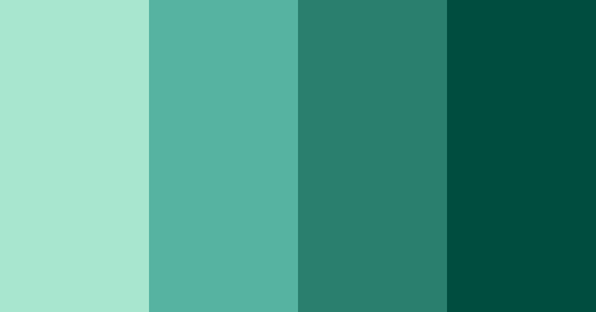 Download emerald shades color palette PNG image (landscape)