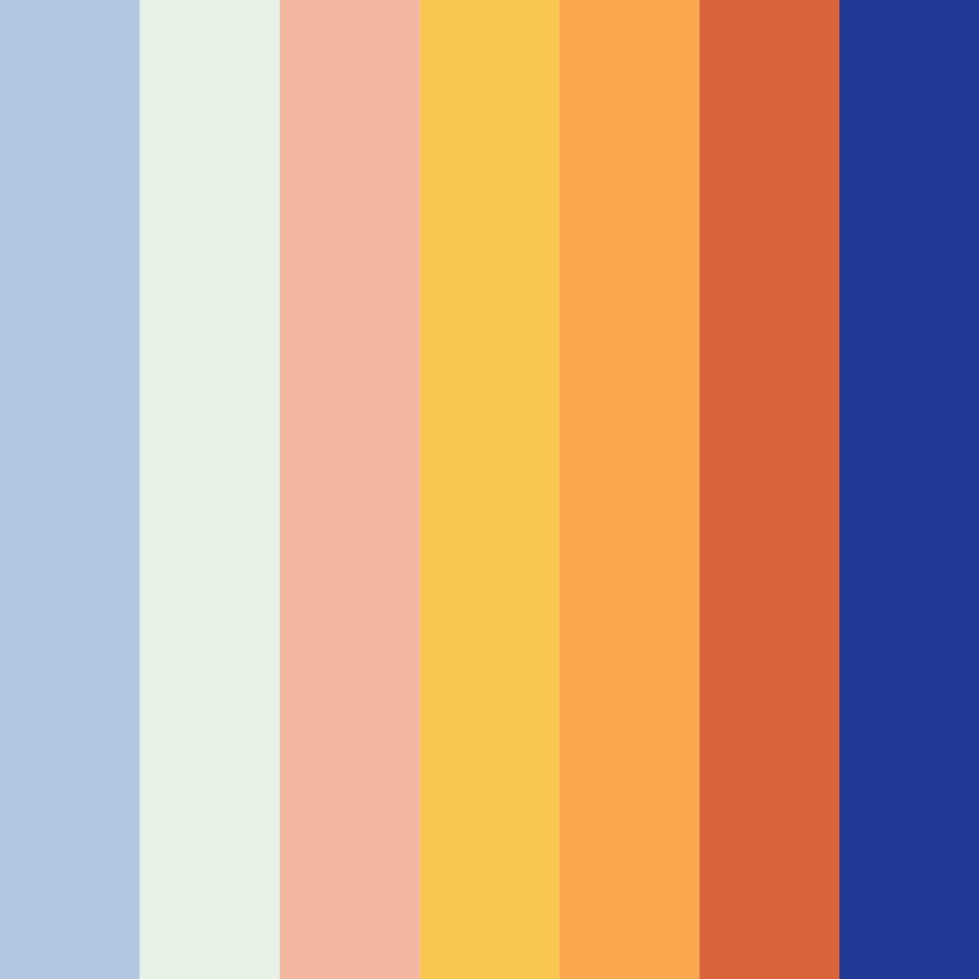 Download deep blue dreams color palette PNG image (square)