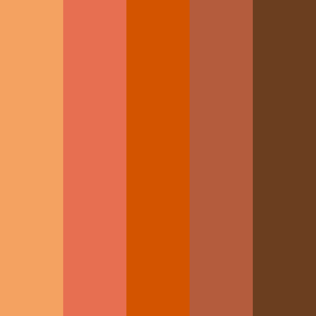 Download terracotta sunset color palette PNG image (square)