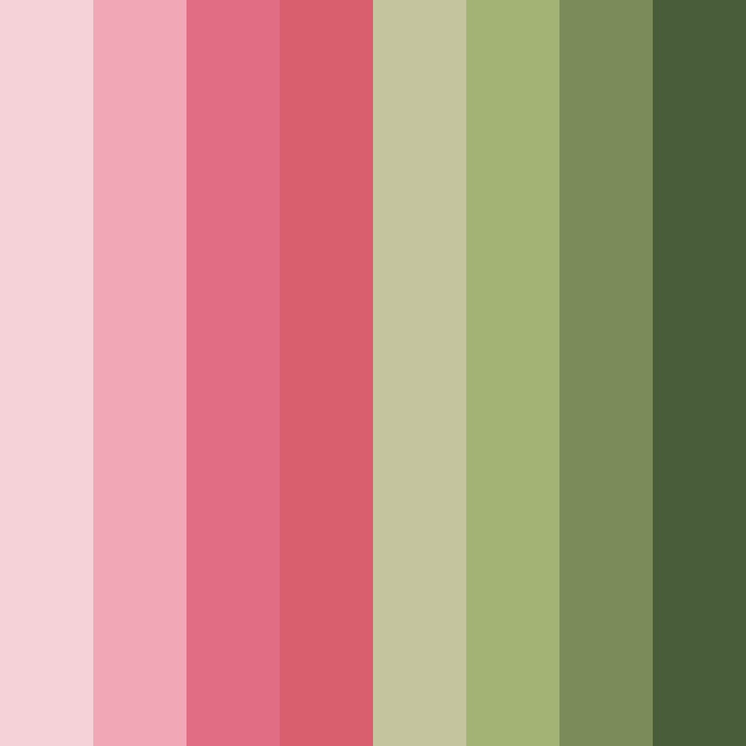 Download pink green brown color palette PNG image (square)