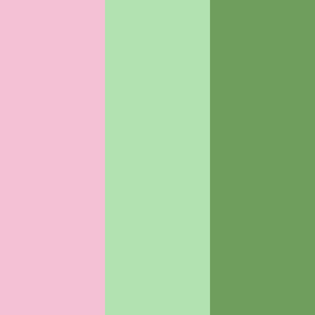 Download pink green forest color palette PNG image (square)