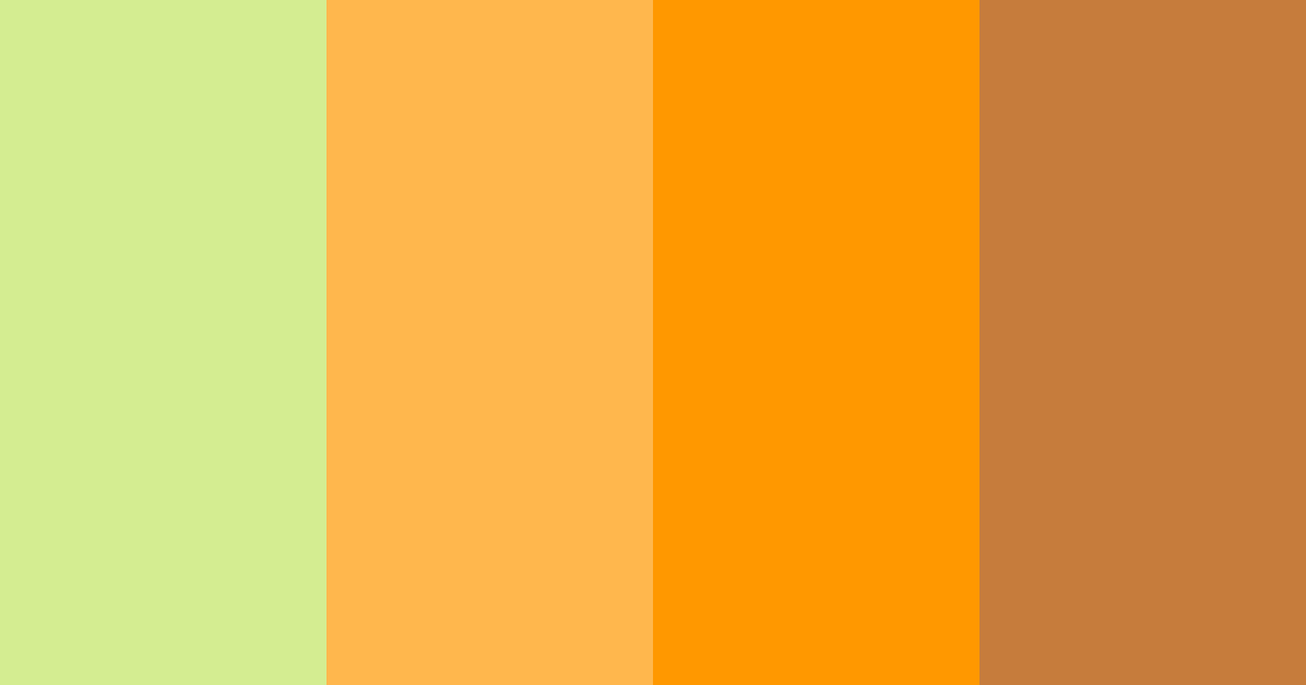 Download green orange mix color palette PNG image (landscape)