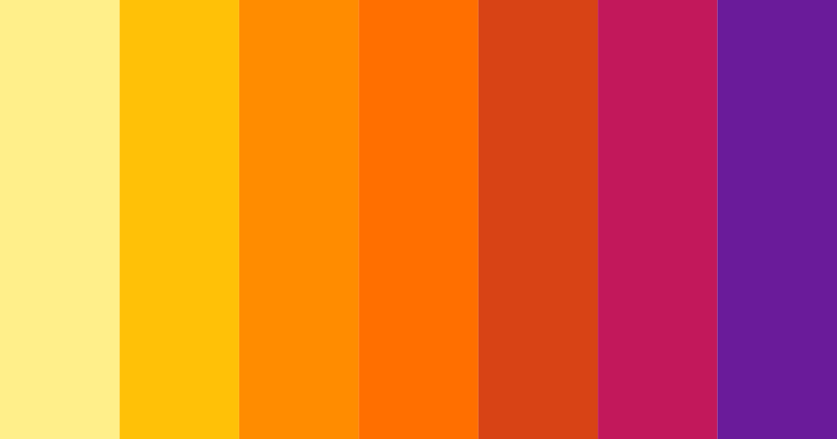 Download vibrant orange color palette PNG image (landscape)