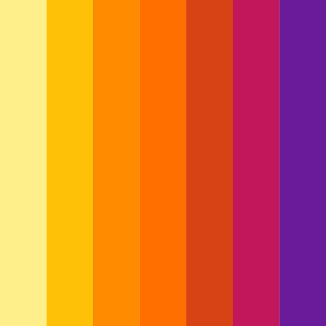 Download vibrant orange color palette PNG image (square)