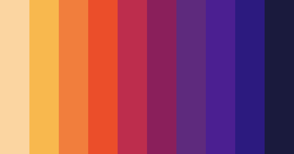 Download dawn's spectacle color palette PNG image (landscape)