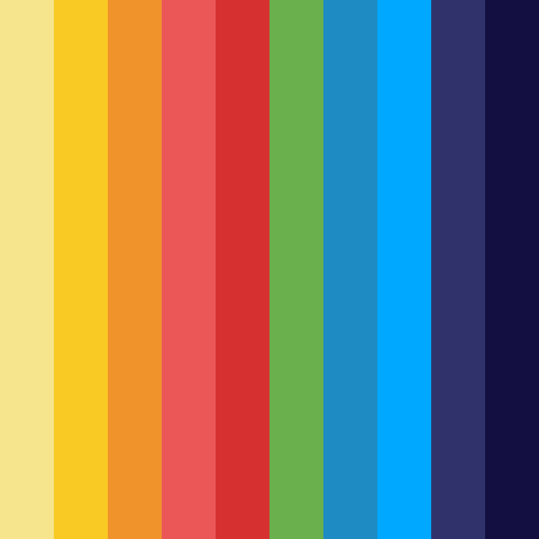 Download vibrant horizon color palette PNG image (square)