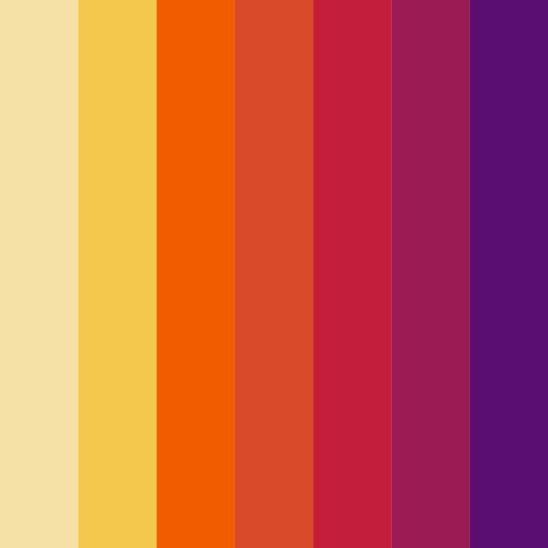 Download warm sunset color palette PNG image (square)