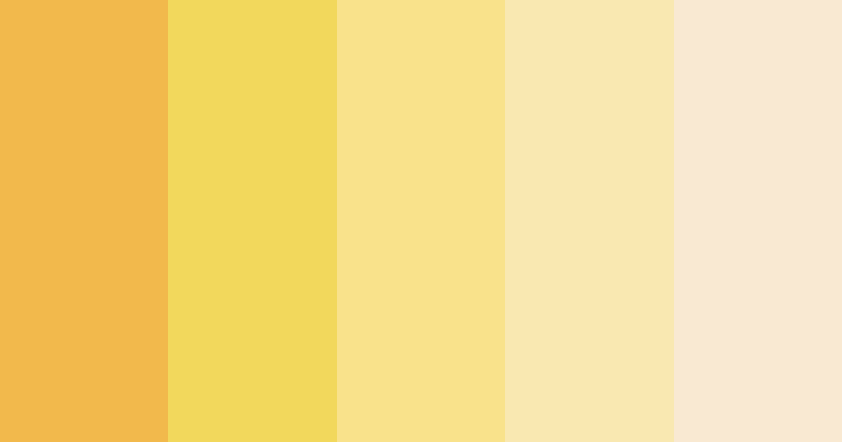 Download yellow sunshine color palette PNG image (landscape)