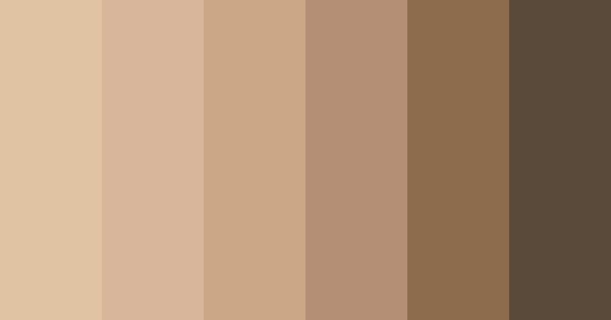 Download brown tones color palette PNG image (landscape)