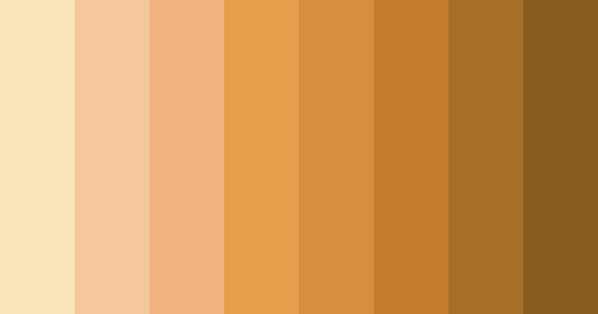 Download golden shades color palette PNG image (landscape)
