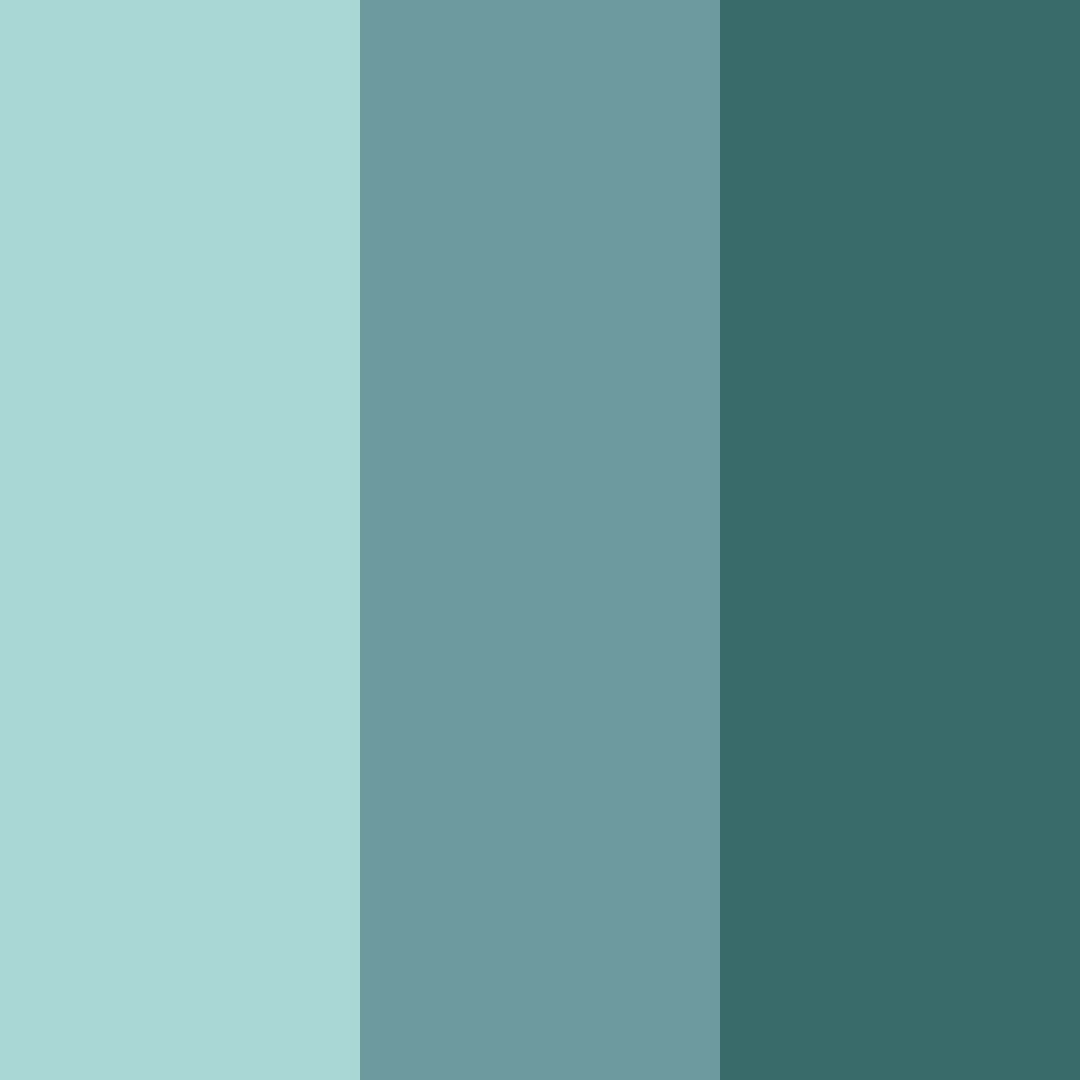 Download teal shades color palette PNG image (square)