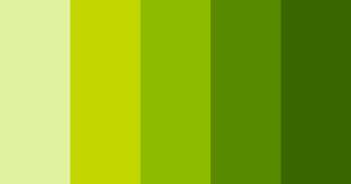 Download shades of yellow and green color palette PNG image (landscape)