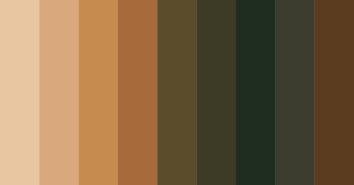 Download earthy indulgence color palette PNG image (landscape)