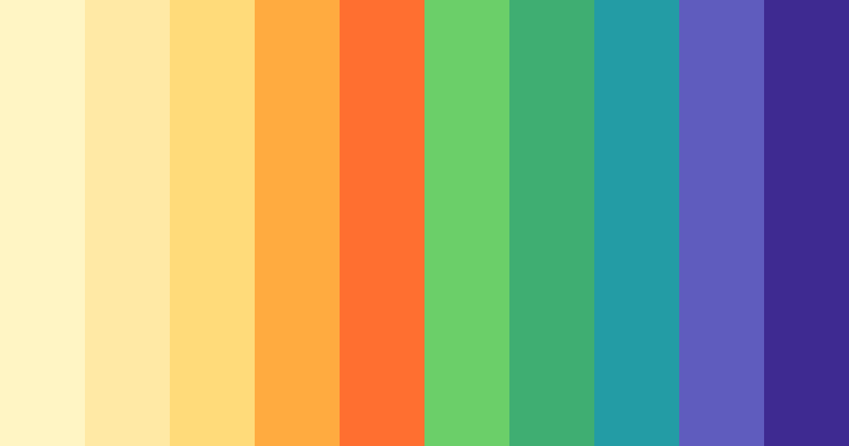 Download vibrant rainbow color palette PNG image (landscape)