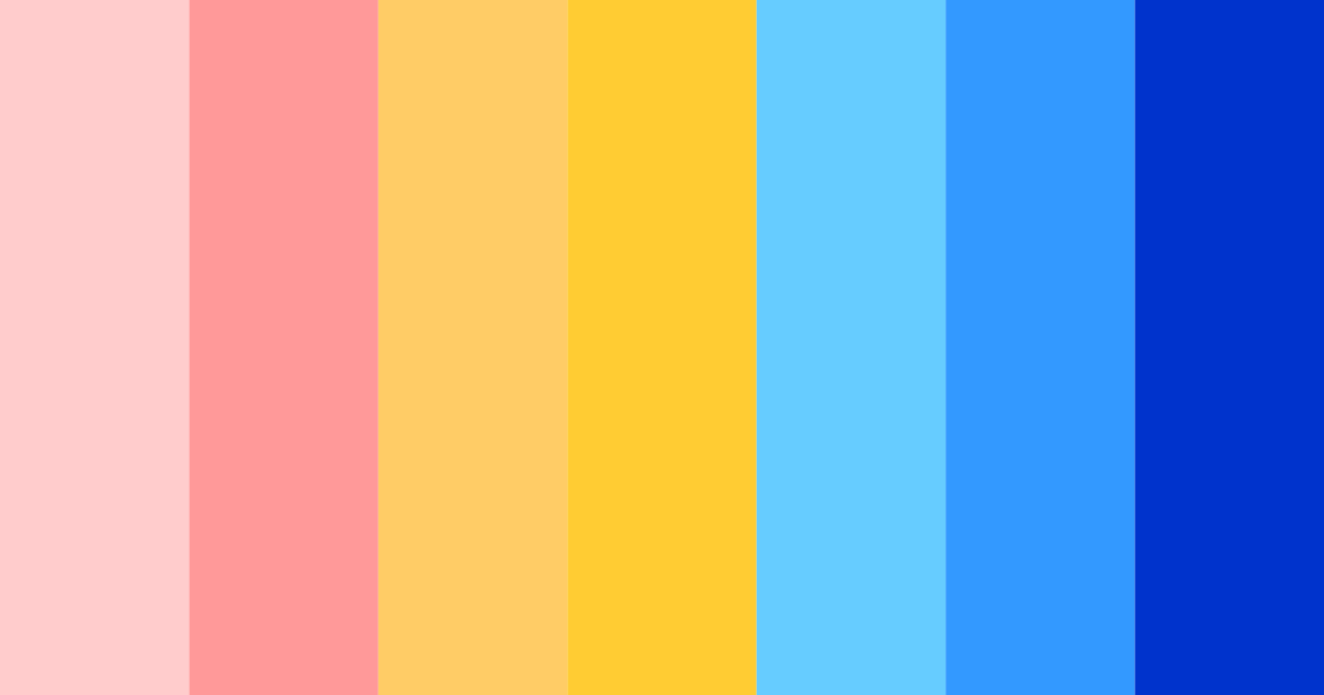Download rainbow blue color palette PNG image (landscape)