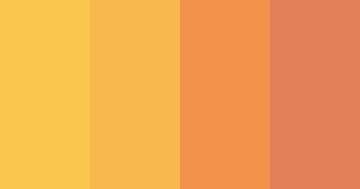 Download orange cartoon color palette PNG image (landscape)