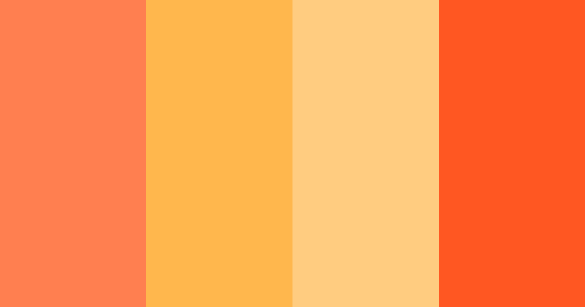 Download tropical sunset bliss color palette PNG image (landscape)