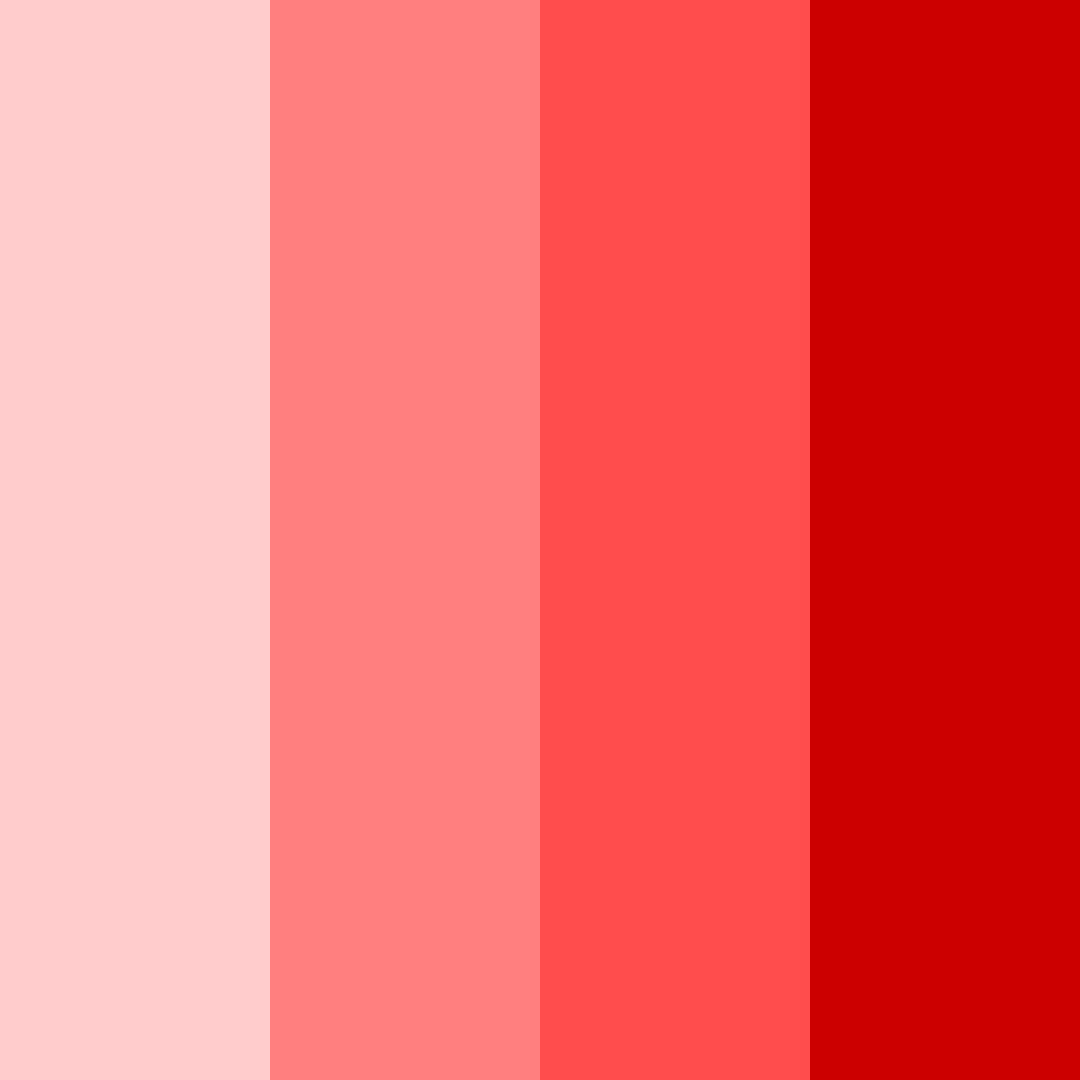 Download bright red shades color palette PNG image (square)