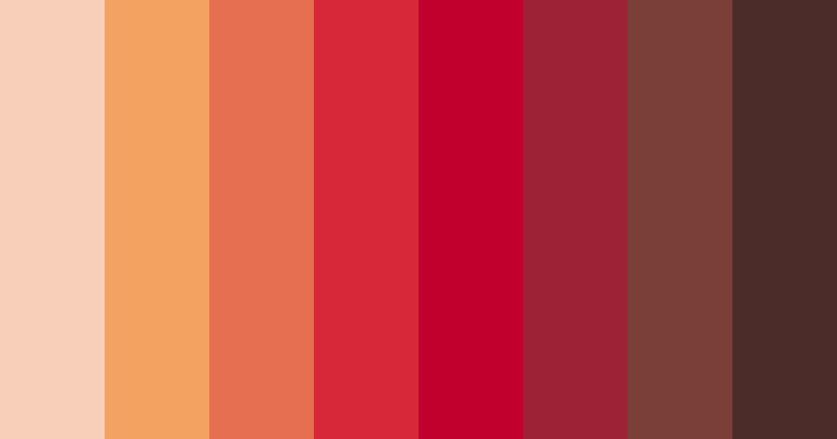 Download spicy red color palette PNG image (landscape)