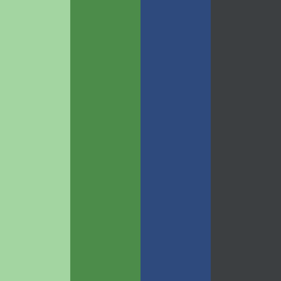 Download green and navy dream color palette PNG image (square)