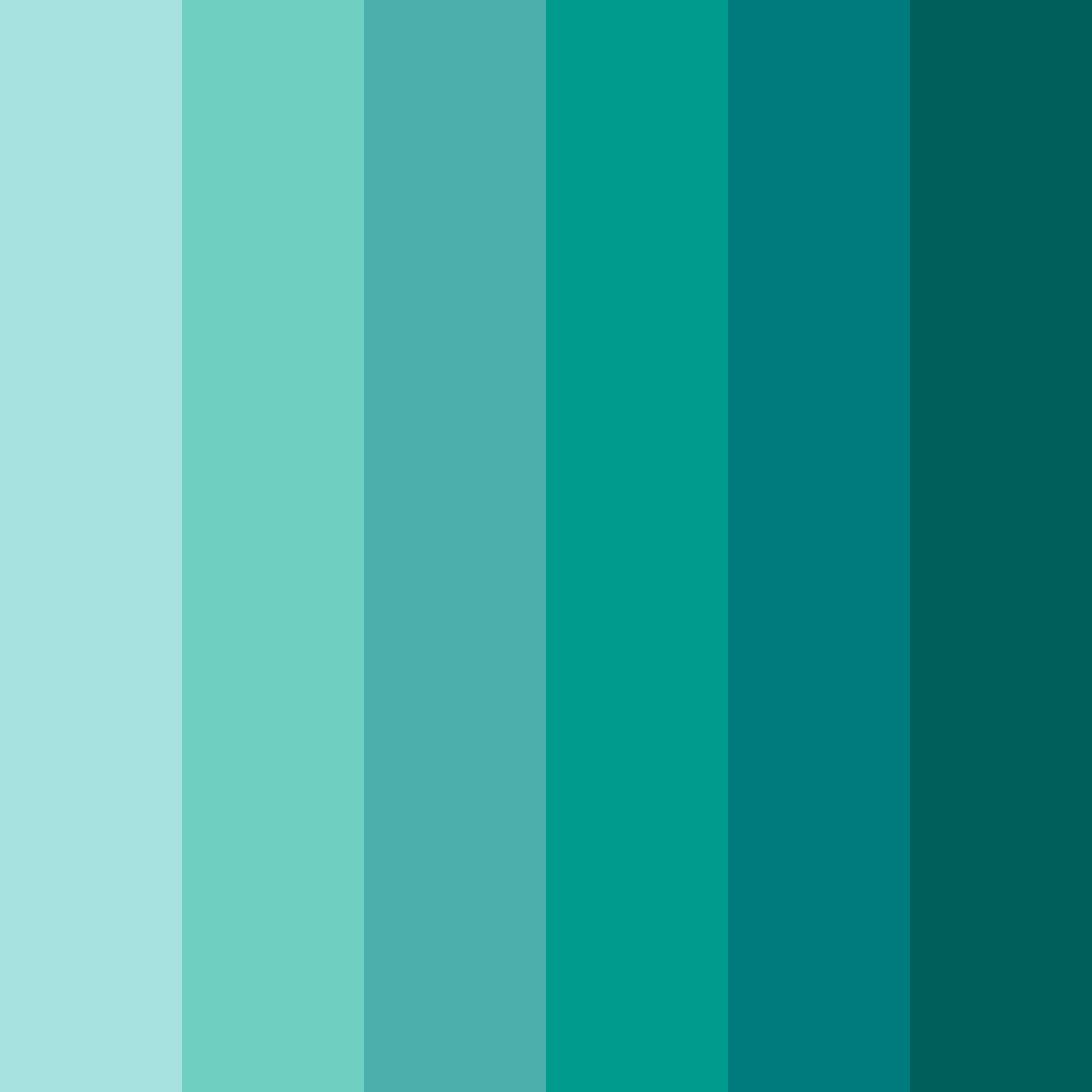 Download teal tranquility color palette PNG image (square)