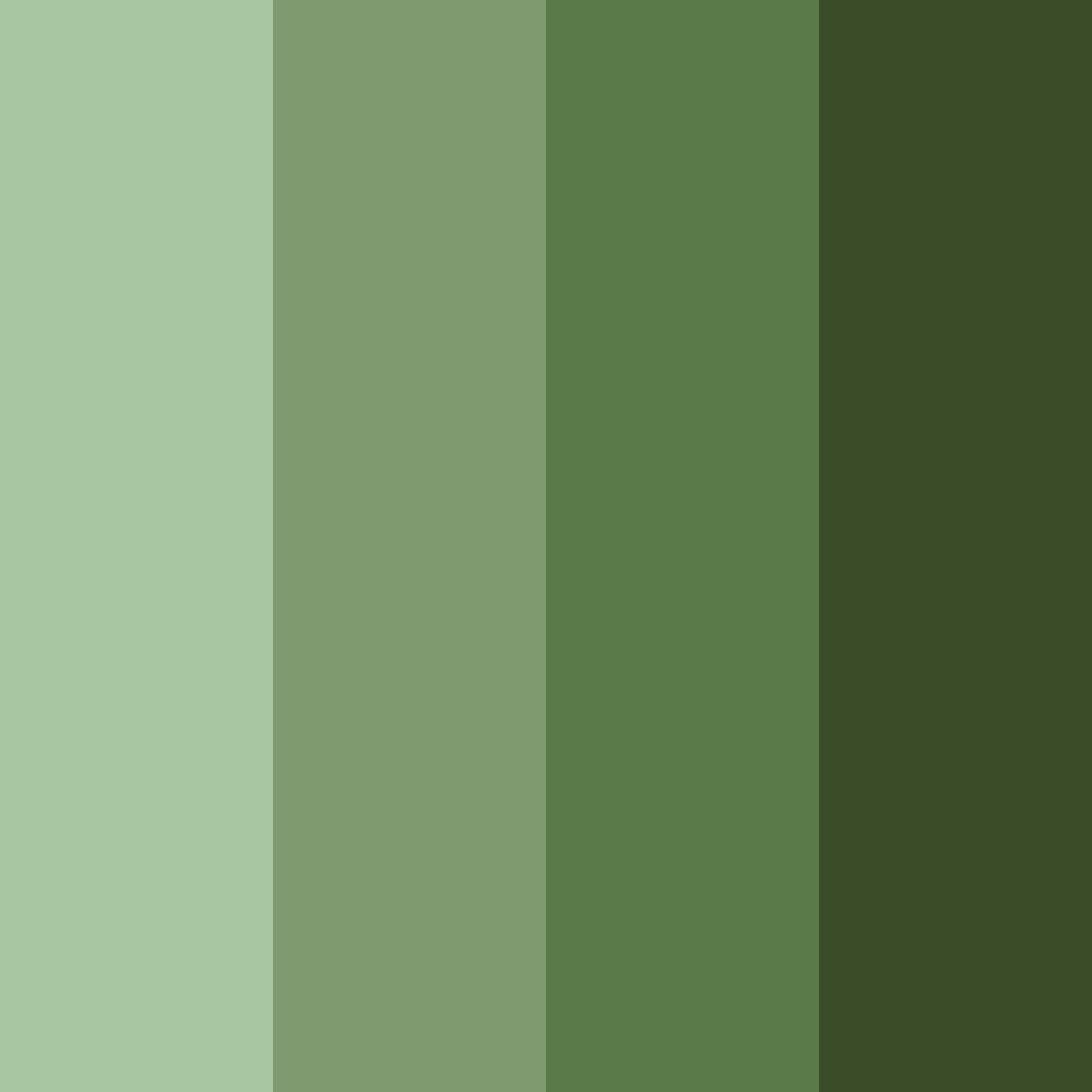 Download shades of army green color palette PNG image (square)