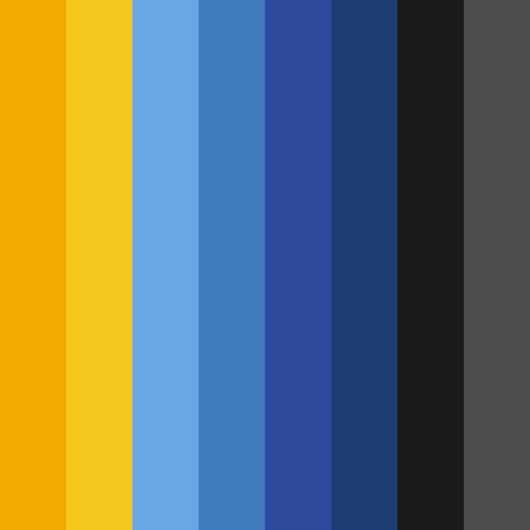 Download blue sunset color palette PNG image (square)
