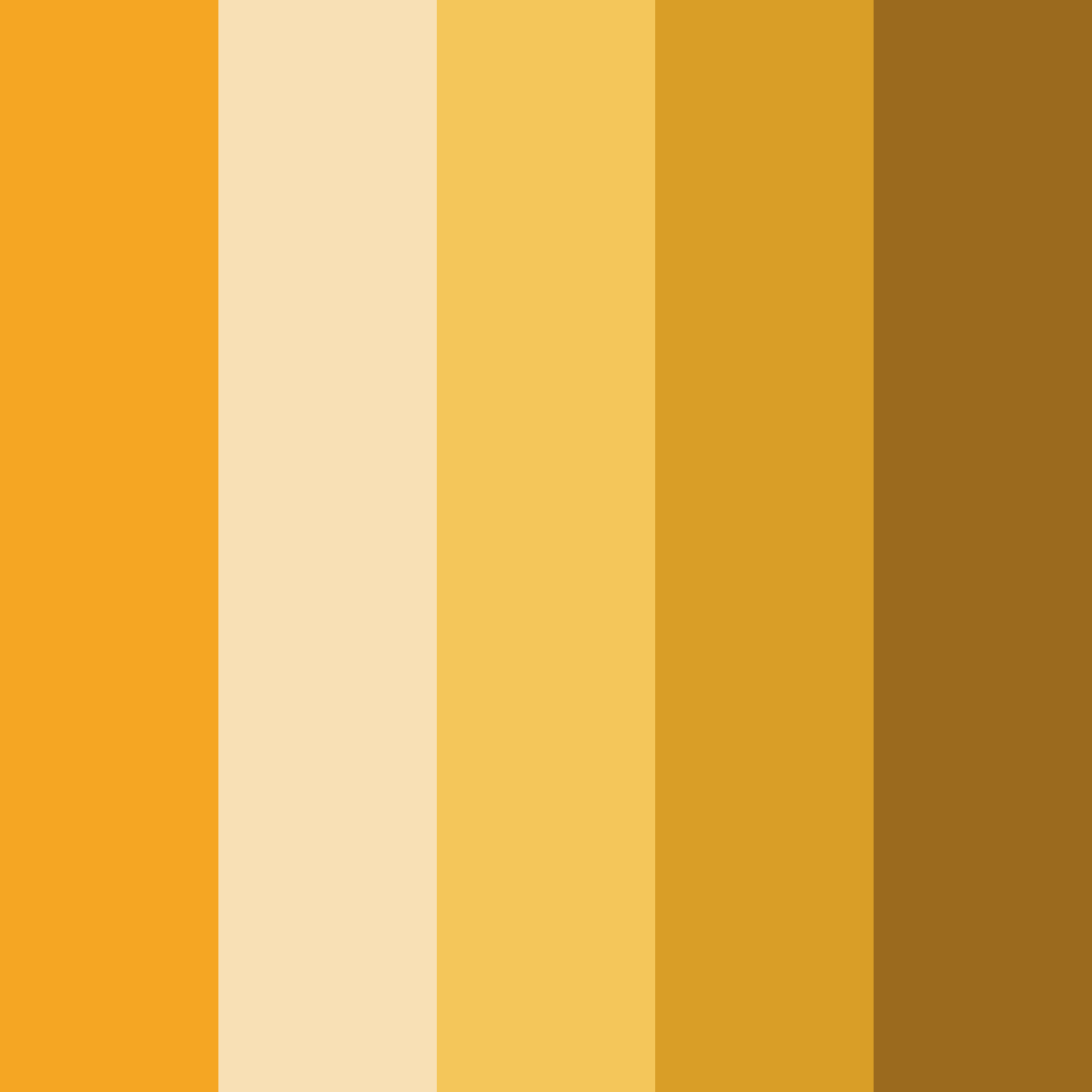Download shades of orange color palette PNG image (square)