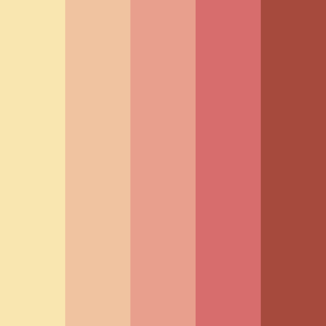 Download warm shades of red color palette PNG image (square)