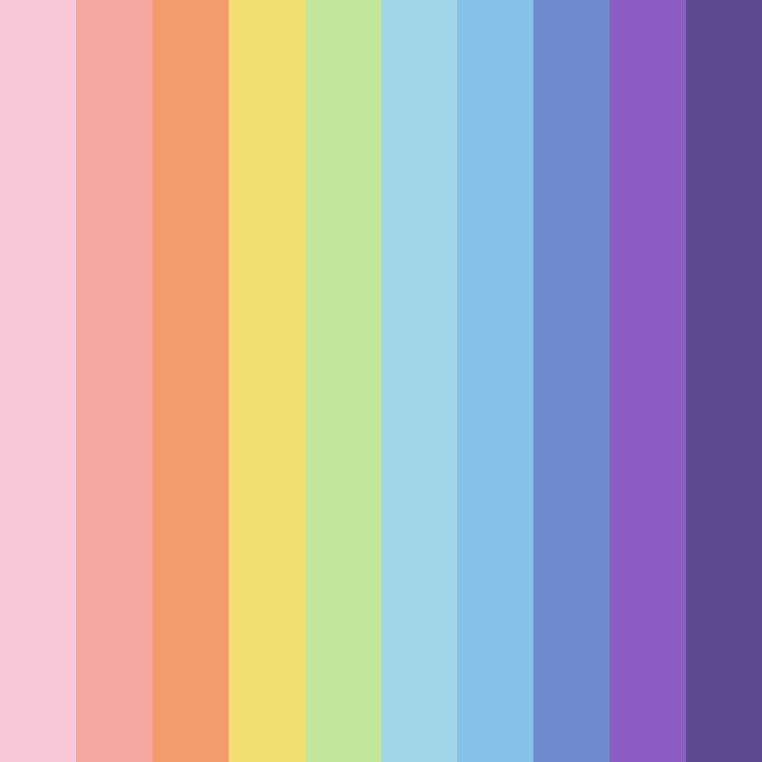 Download rainbow mix color palette PNG image (square)