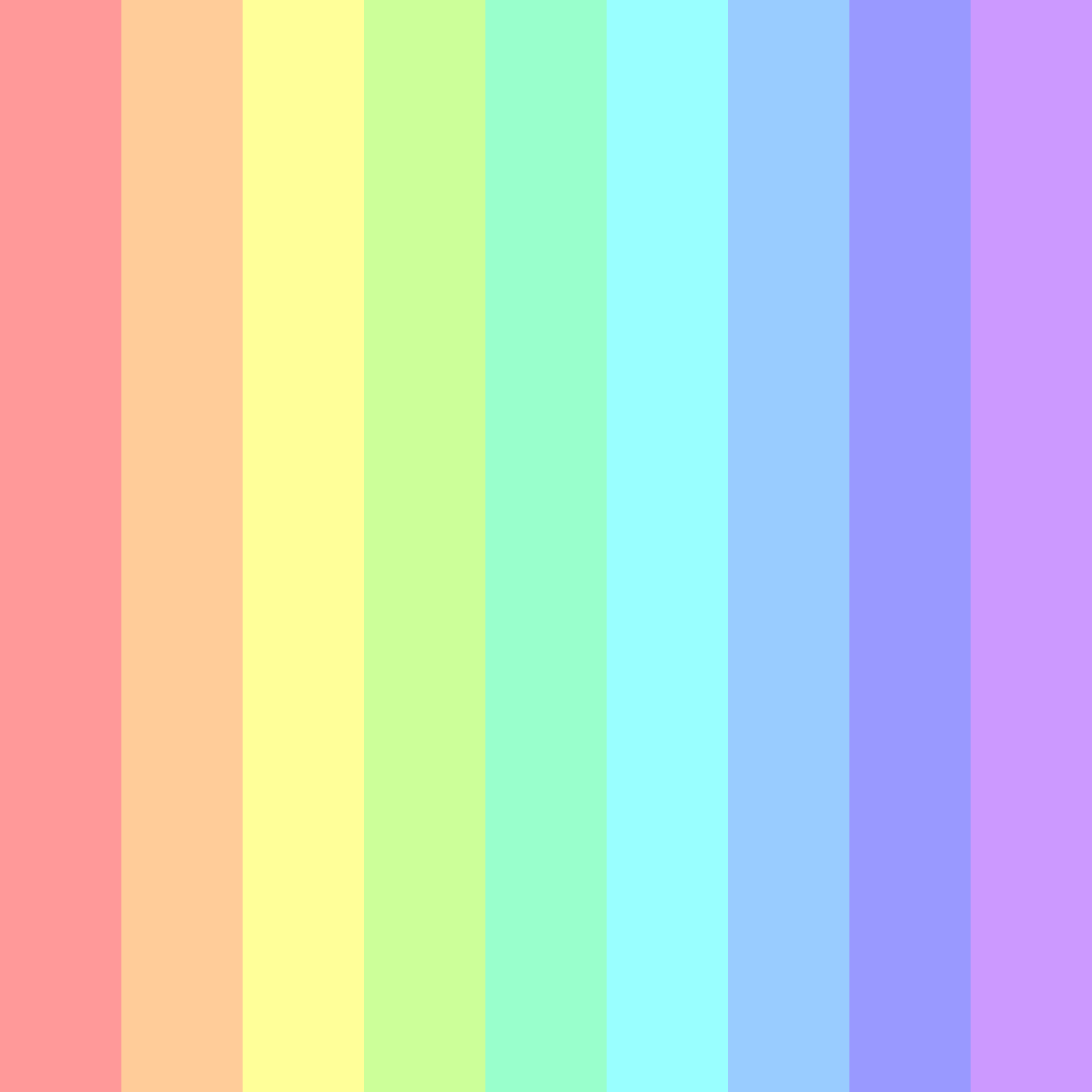 Download vibrant rainbow color palette PNG image (square)