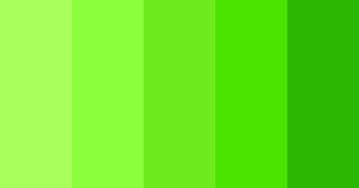 Download bright green color palette PNG image (landscape)
