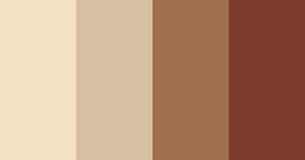 Download shades of brown color palette PNG image (landscape)