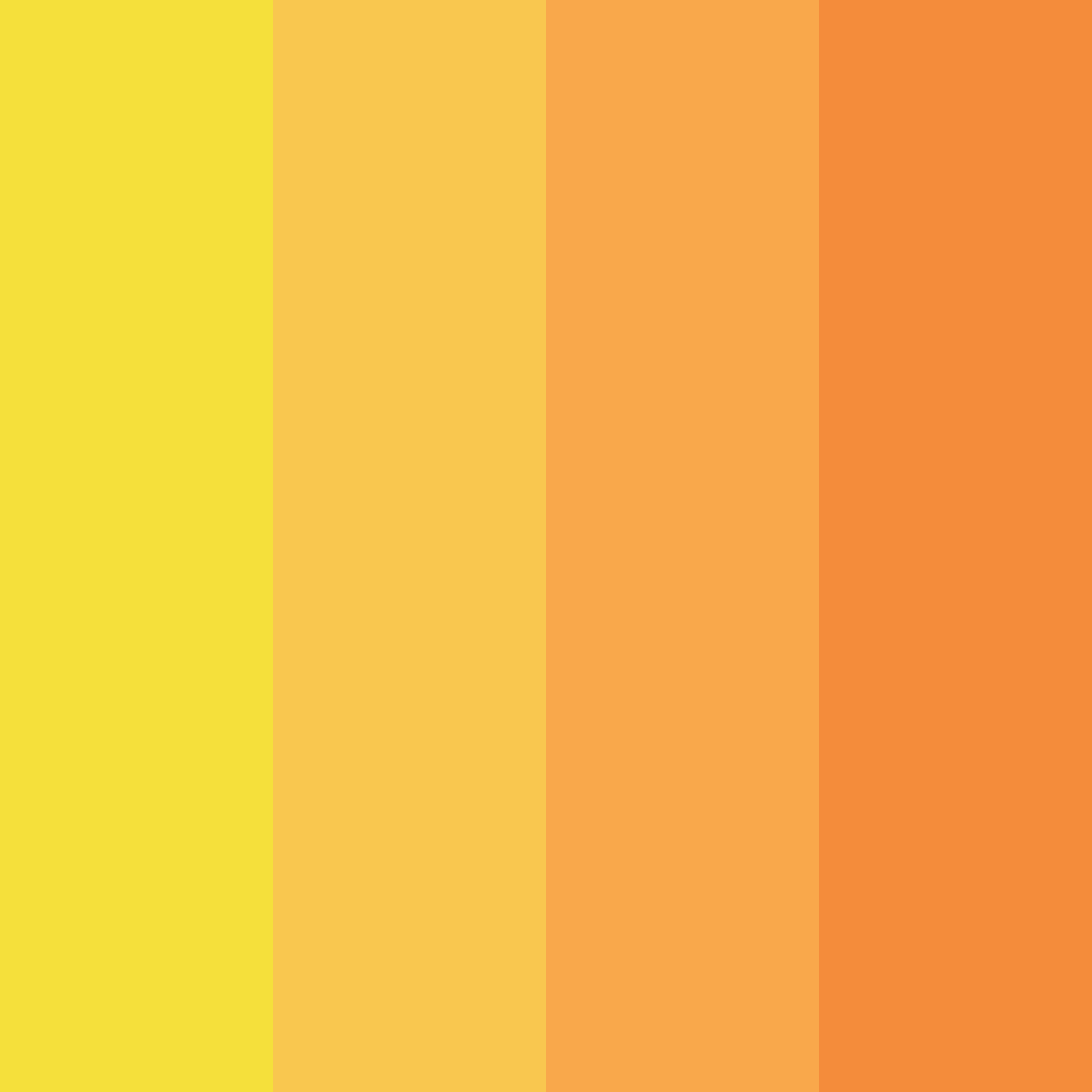 Download yellow tropical summer color palette PNG image (square)