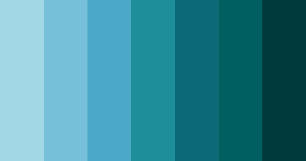 Download blue ocean color palette PNG image (landscape)