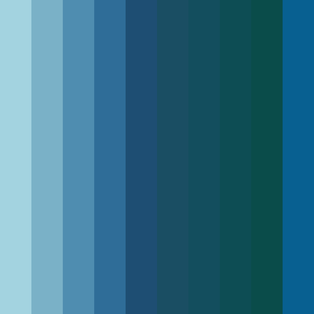 Download deep blue ocean color palette PNG image (square)