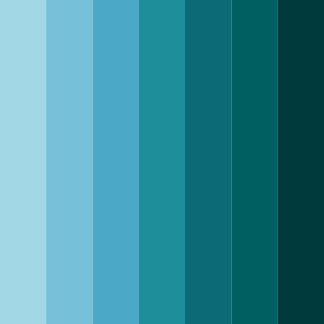 Download blue ocean color palette PNG image (square)