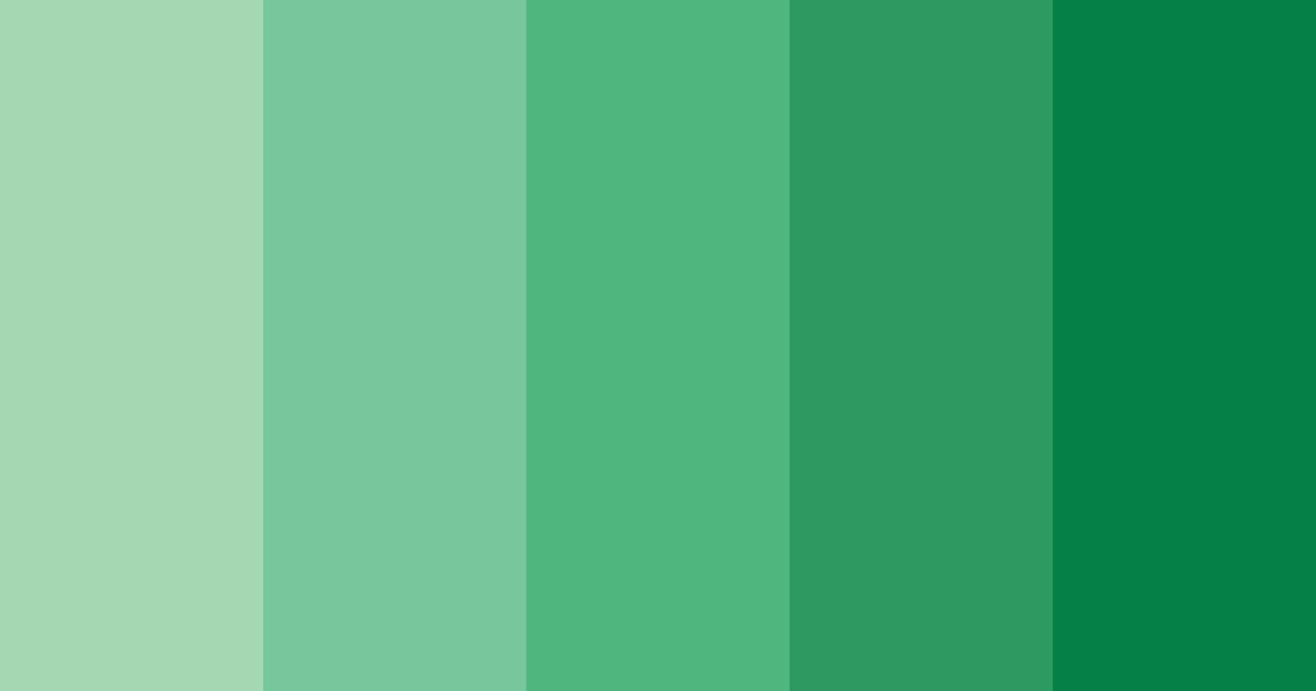 Download emerald oasis color palette PNG image (landscape)