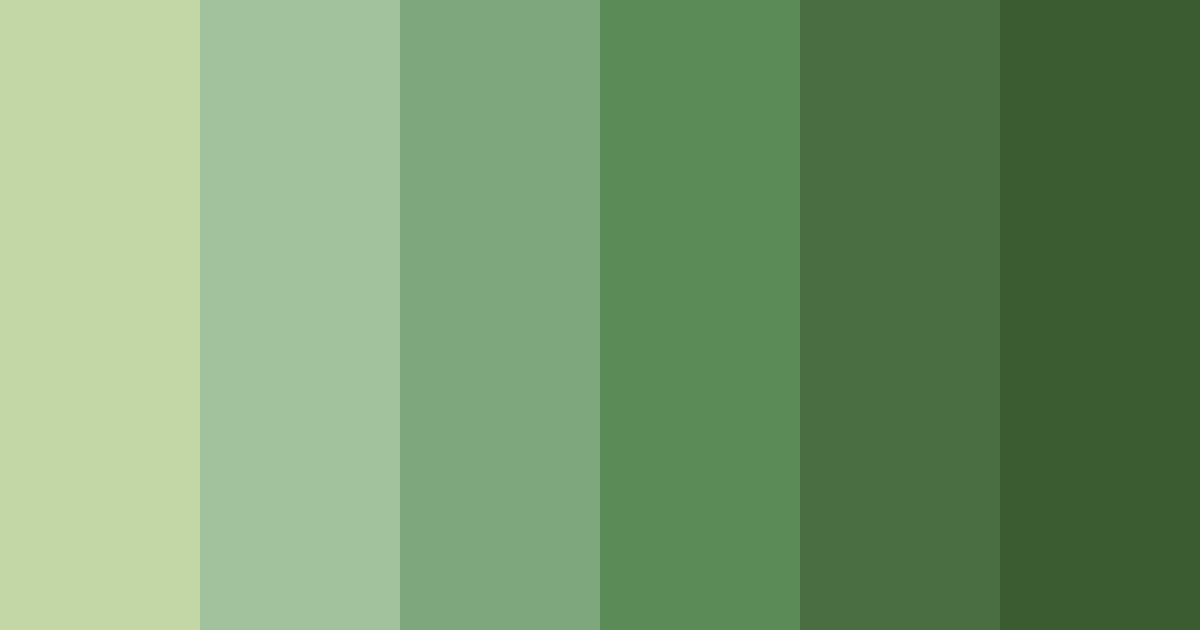 Download shades of green brown color palette PNG image (landscape)