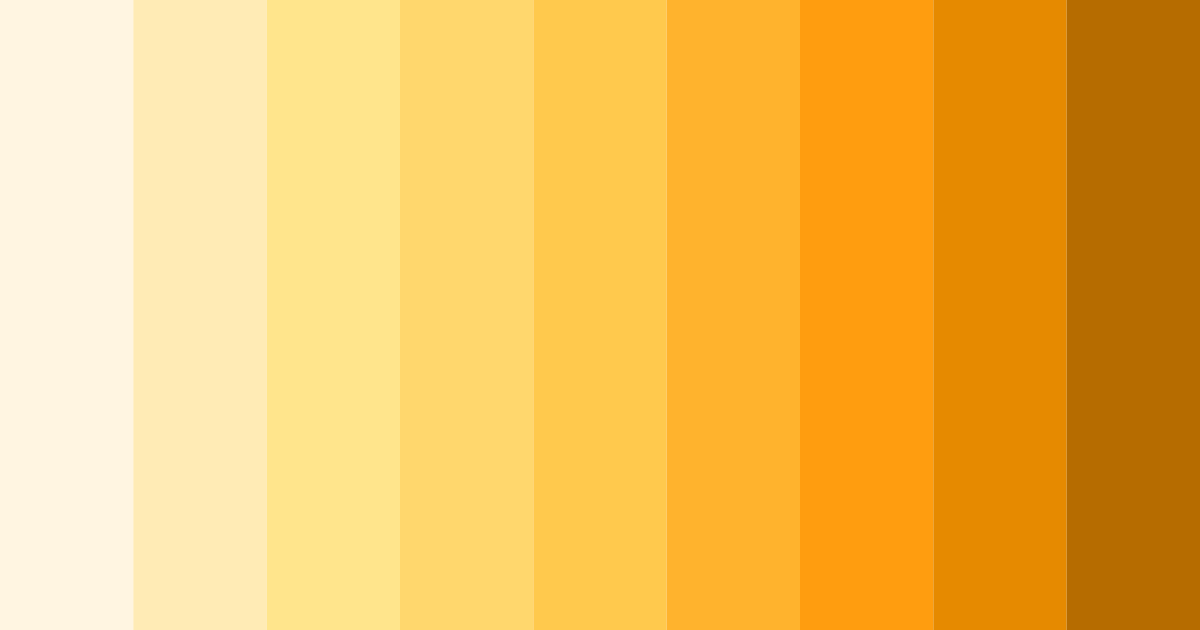 Download sunny yellow color palette PNG image (landscape)