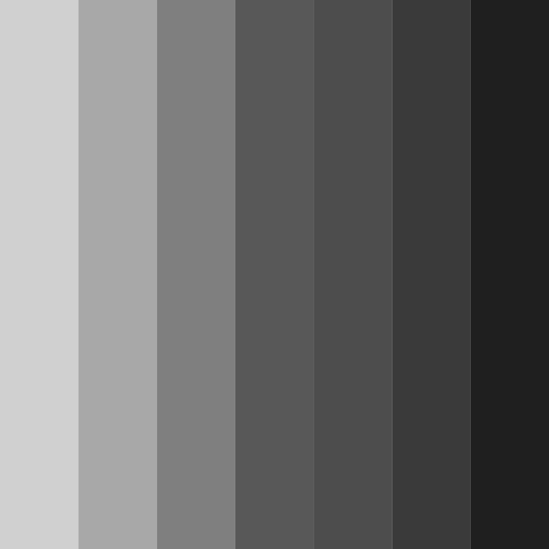 Download dark grey shades color palette PNG image (square)